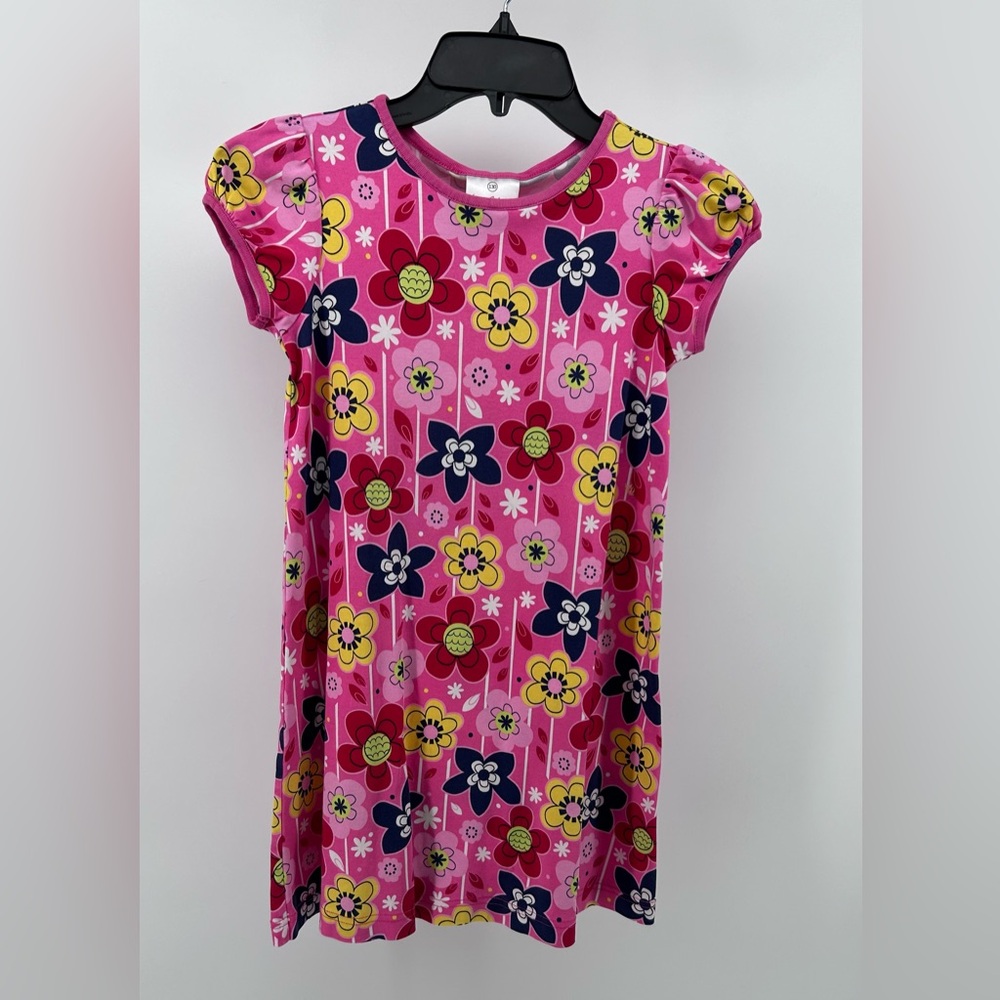 Hanna Andersson Pink Floral cotton dress size 7-8 (130 cm)